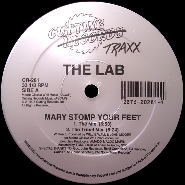The Lab - Mary Stomp Your Feet (The Mix / Tribal Mix / Pick Up On This (Only Version) 12" Vinyl Record