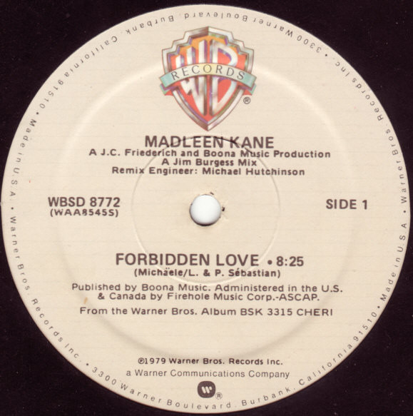 Madleen Kane - Forbidden Love (8 Min Jim Burgess Mix) / You And I (12" Vinyl Record)