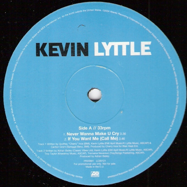 Kevin Lyttle - LP Sampler featuring Never wanna make you cry / If you want me / I got it / Screaming out my name (12" Vinyl)