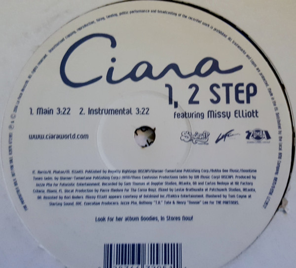 Ciara featuring Missy Elliott - 1, 2 Step (Main mix / Acappella / Main mix / Instrumental)  Promo