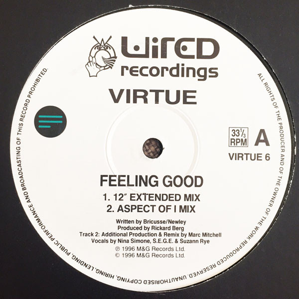 Virtue - Feeling good (3 Mixes) 12" Vinyl Promo