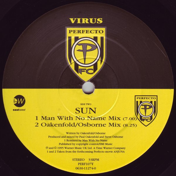 Virus - Sun (Jam El Mar mix / Man With No Name mix / Oakenfold & Osborne mix) 12" Vinyl