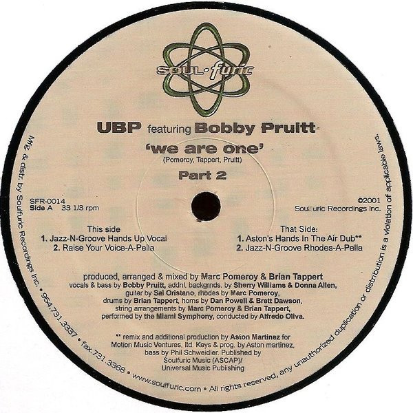 Urban Blues Project feat Bobby Pruitt - We are one part 2 (Jazz N Groove Vocal mix / Rhodesappella / Aston Dub / Acappella)
