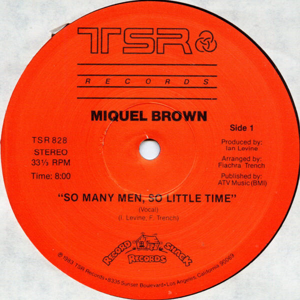 Miquel Brown - So Many Men So Little Time (Extended Version / Instrumental) 12" Vinyl Record