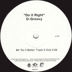 D Groovy - Do it right (Vinyl Promo)