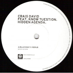 Craig David - Hidden agenda (Blacksmith re rub / Blacksmith instrumental) promo