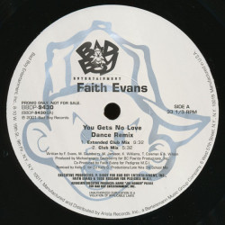 Faith Evans - You gets no love (3 Kelly G Dance mixes) Promo