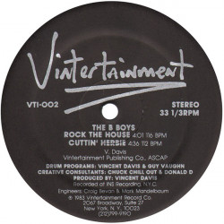 B Boys - Rock The House / Cuttin Herbie (Classic Electro) 12" Vinyl Record