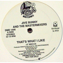 Jive Bunny & The Mastermixers - Thats What I Like (Extended / Edit Version)  12" Vinyl Record US Promo