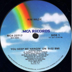 Kim Wilde - You Keep Me Hanging On (Extended / Edit) / Loving You  (12" Vinyl Record) US Pressing