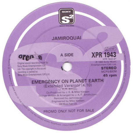 Jamiroquai - Emergency On Planet earth (Extended Version) 12" Vinyl Record PROMO