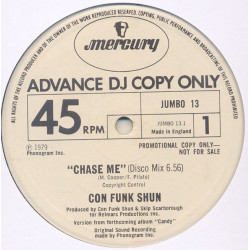 Con Funk Shun - Chase Me (Disco Mix / Short Version) 12" Vinyl Record Promo