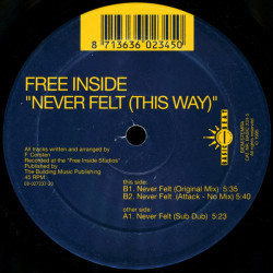 Free Inside - Never Felt (Original / Attack No Mix / Sub Dub) 12" Vinyl Record