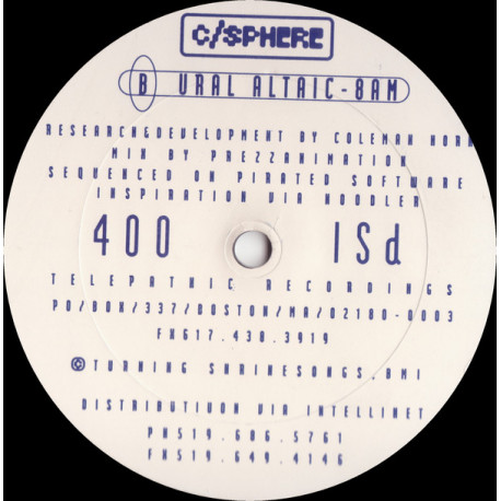 C/Sphere – Krell / Ural Altaic - 8 AM (12" Vinyl Record) Still In Plastic Wrap