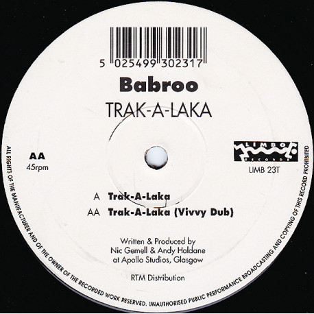 Babroo - Trak A Laka (Original / Dub) 12" Vinyl Record