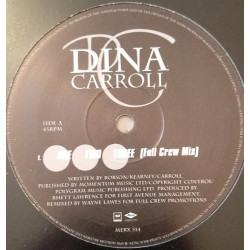 Dina Carroll - 1,2,3 (Full Crew Mix / Full Crew Inst) 12" Vinyl Record