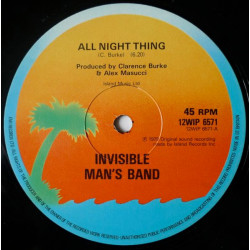 Invisible Mans Band - All Night Thing (Full Length / Instrumental) 12" Vinyl Record