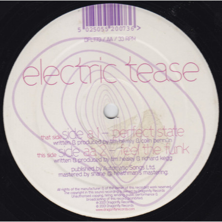 Electric Tease - Perfect State / Feel The Funk (12" Vinyl Record)