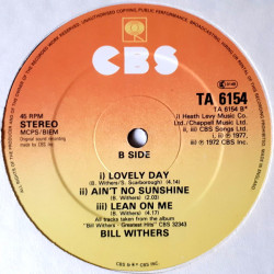 Bill Withers - Lovely Day / Aint No Sunshine / Lean On Me / Just Like The First Time / Oh Yeah (Original Versions) 12" Vinyl