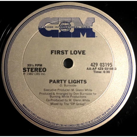 First Love - Party Lights / Dont Be Afraid (Still In Plastic) 12" Vinyl Record