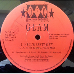 Glam - Hells Party (DJ Ricci & DFC Team Remix / DJ Ricci Mix) 12" Vinyl Record