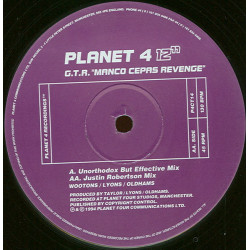 G.T.R - Manco Cepas Revenge (Unorthodox But Effective Mix / Justin Robertson Mix) 12" Vinyl Record