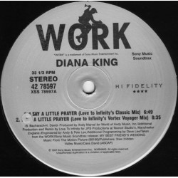 Diana King - I Say A Little Prayer (4 Love To Infinity Mixes) 12" Vinyl Record