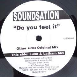 Soundsation - Do You Feel It (Original / Lunn & Latham Mix) 12" Vinyl Record