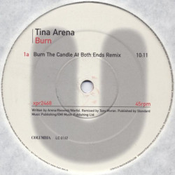 Tina Arena - Burn (Tony Moran Remix / Remix Single Edit) 12" Vinyl Record Promo