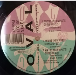 Oval - And We Knew Whats Going On (Freedom Version / Trance Version / Freedom Bass) 12" Vinyl Record