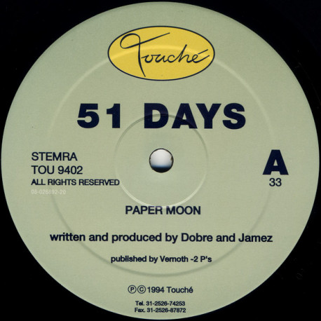 51 Days - Paper Moon / Tracktion / Squeeze (12" Vinyl Record)