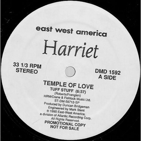 Harriet - Temple Of Love (Tuff Stuff / Jo Cool Remix / Edit) 12" Vinyl Promo