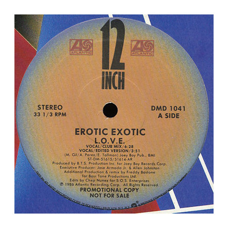 Erotic Exotic - L.O.V.E (Club Mix / Edit / Dub / Bonus Beats) 12" Vinyl
