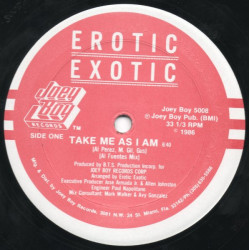 Erotic Exotic - Take Me As I Am (Original / Al Fuentes Mix) 12" Vinyl