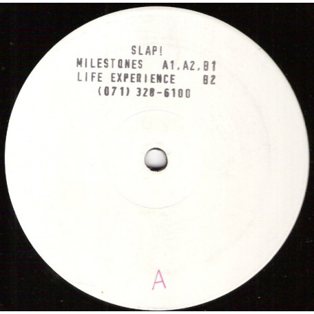 Slap - Milestones (3 Mixes) / Life Experience (12" Vinyl Record)