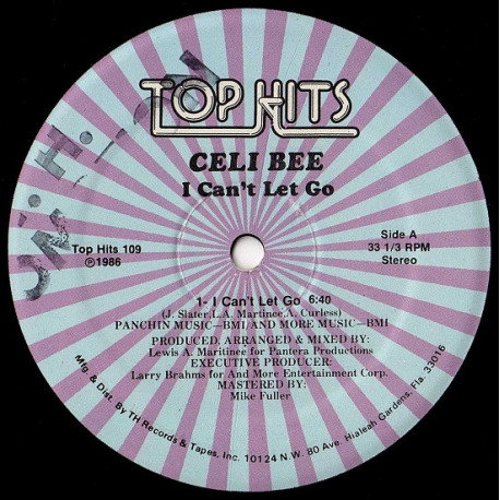 Celi Bee - I Cant Let Go (Full Version / Edit / Dub) 12" Vinyl Record