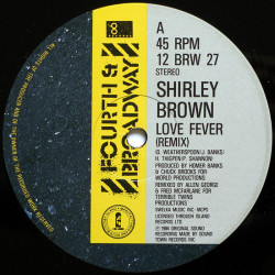 Shirley Brown - Love Fever (Remix / LP Version) 12" Vinyl Record
