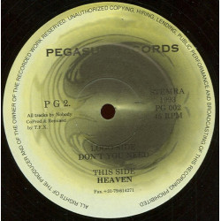 Nobody – Don't You Need / Heaven (12" Vinyl Record)