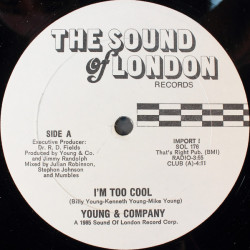 Young & Company - Im Too Cool (3 Club Mixes / Radio Mix / Vocal Track) 12" Vinyl Record
