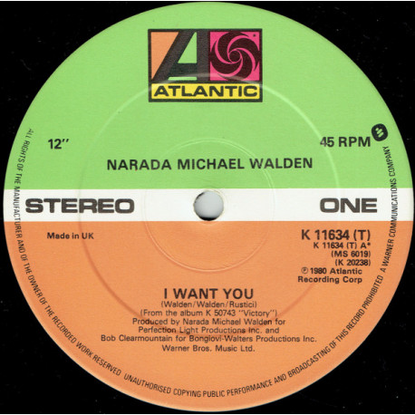 Narada Michael Walden - I Want You / Get Up (12" Vinyl Record)