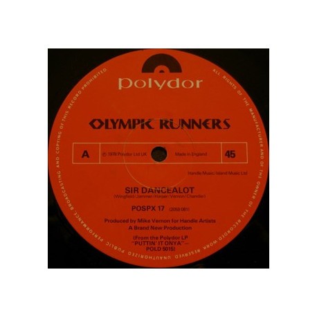 Olympic Runners - Sir Dancealot (Long Version) / Crossword (12" Vinyl Record)