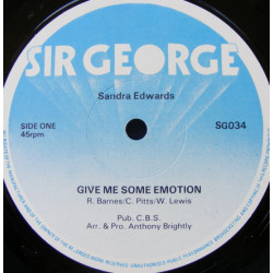 Sandra Edwards - Give Me Some Emotion (2 Mixes) 12" Reggae Vinyl