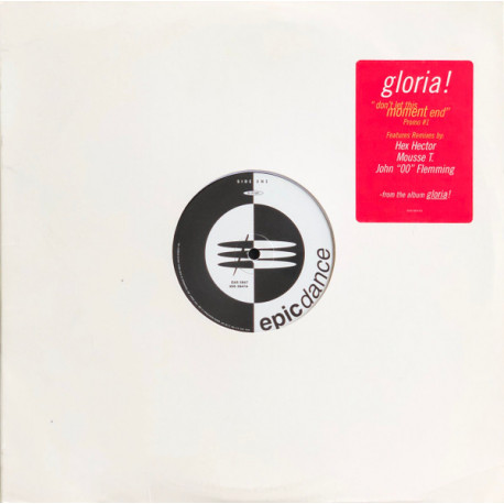 Gloria Estefan - Dont Let This Moment End (Mousse T, Hex Hector and John OO Flemming)  Vinyl Promo