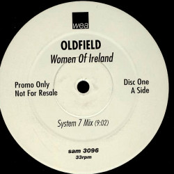 Mike Oldfield - Women Of Ireland (System 7 Mix / Lurker Mix / 12" Extended Mix) 12" Vinyl Promo