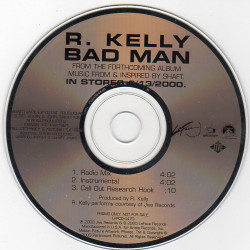 (CD) R Kelly - Bad man (Radio mix / Instrumental) Promo