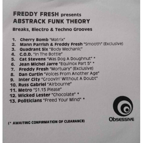 Freddy Fresh presents - Abstract Funk Theory featuring Cherry Bomb - Matrix / Mann Parrish & Freddie Fresh - Smooth / Quadrant S