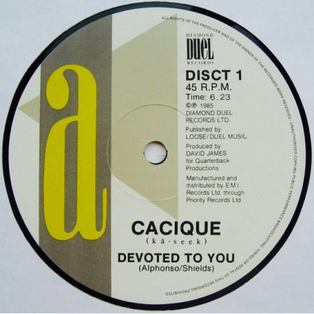 Cacique - Devoted To You (Vocal Mix / Dub / Short Version) 12" Vinyl Record