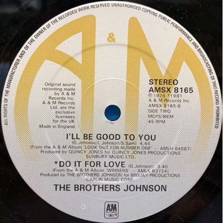 Brothers Johnson - I'll Be Good To You / Dancin Free / Do It For Love (12" Vinyl Record)