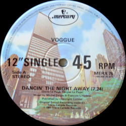 Voggue - Dancin The Night Away (Long Version) / Roller Boogie (12" Vinyl Record)