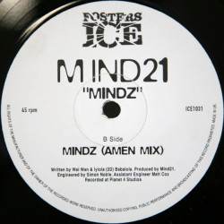 Mind 21 - Mindz (Manarli Mix / Amen Mix) 12" Vinyl Record Drum & Bass